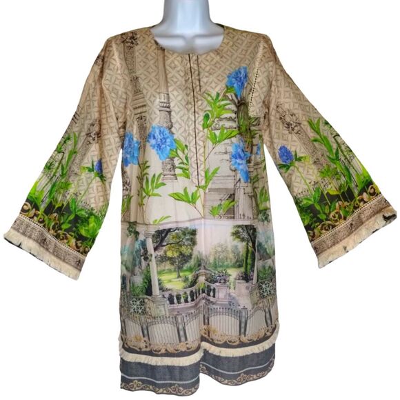 SOHAY By Diners Vibrant Pastel Printed Women’s BOHO Shirt/Kameez Small - Picture 1 of 10